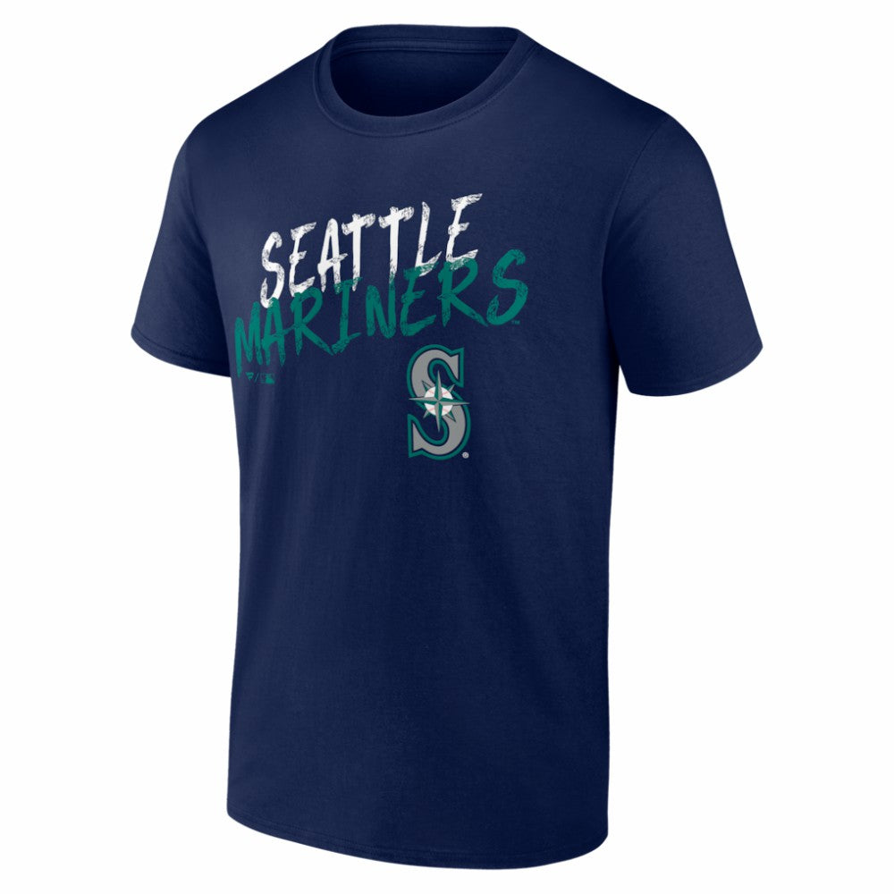 Seattle Mariners  Hustle Personalized Name & Number T-Shirt Navy