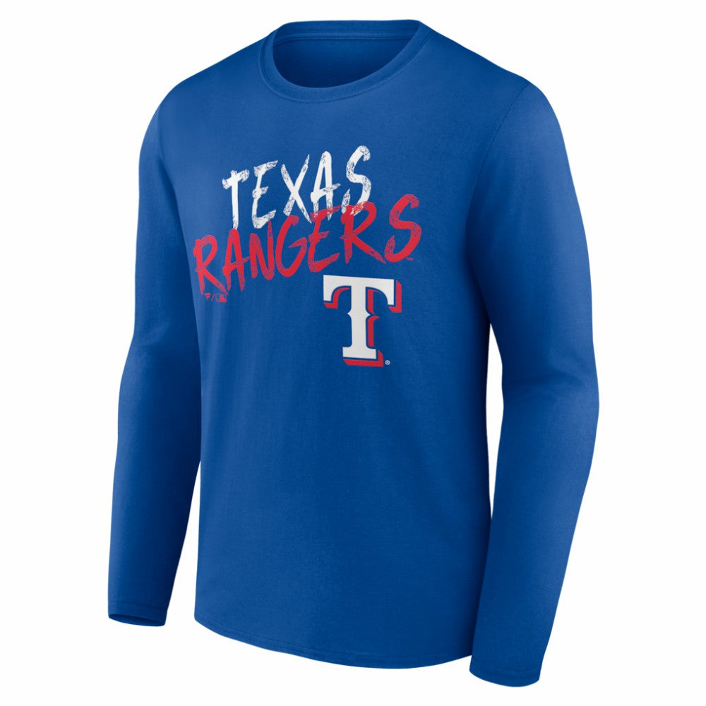 Texas Rangers  Hustle Personalized Name & Number Long Sleeve T-Shirt Royal