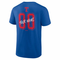Texas Rangers  Hustle Personalized Name & Number T-Shirt Royal