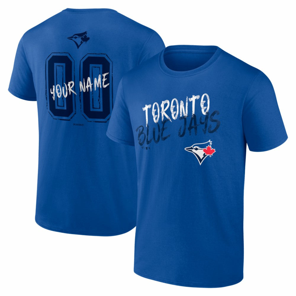 Toronto Blue Jays  Hustle Personalized Name & Number T-Shirt Royal