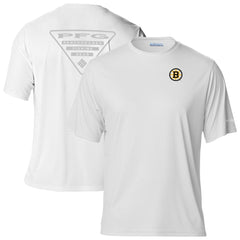 Boston Bruins Columbia PFG Terminal Tackle Omni-Shade T-Shirt - White T-shirts