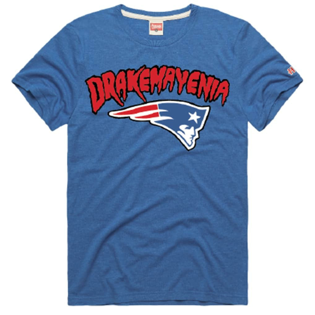 Drake Maye New England Patriots Homage Unisex Drakemayenia Tri-Blend T-Shirt - Royal on sale