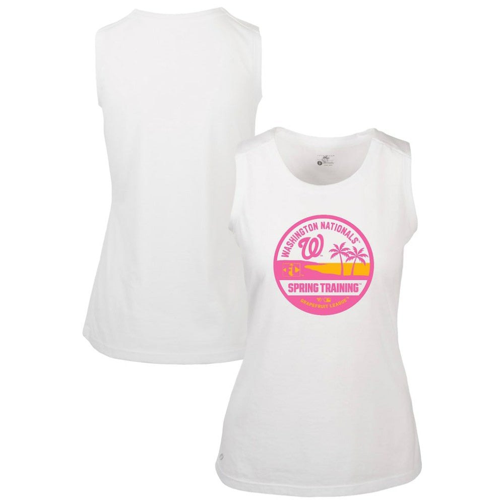 Washington Nationals Levelwear Women's Macy Spring Training Badge Bold Tank Top White