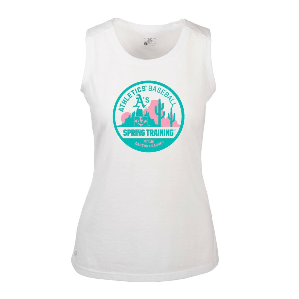 Athletics Levelwear Women's Macy Spring Training Badge Bold Tank Top White