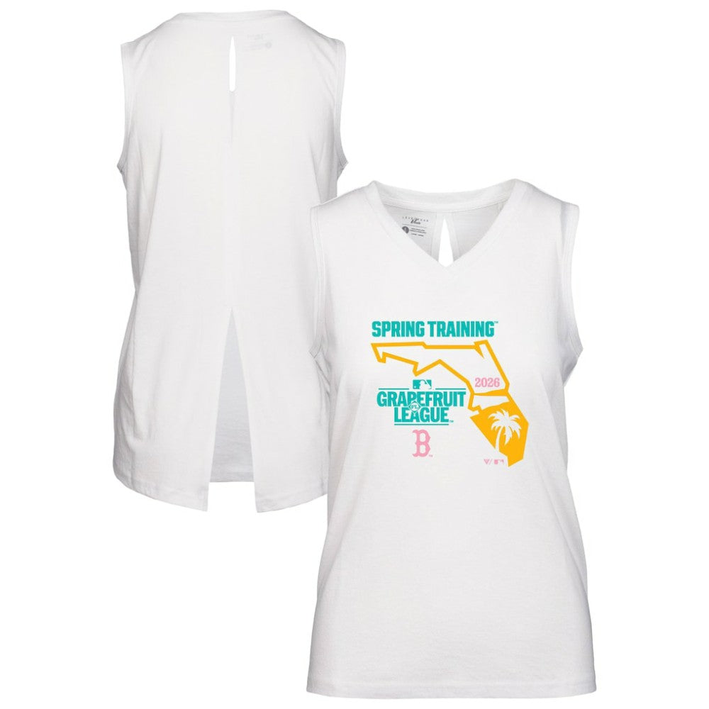 Boston Red Sox Levelwear Women's 2026 Spring Training Paisley Ball Bold Tank White