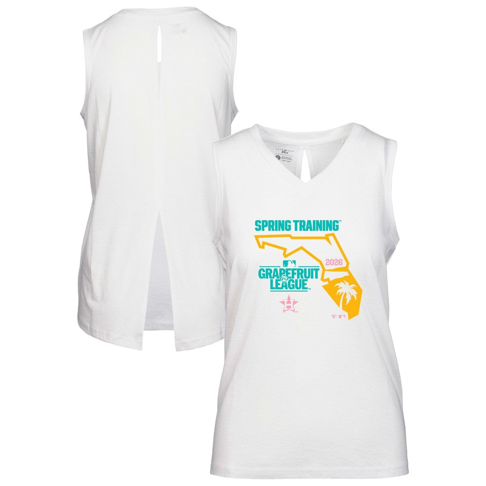 Houston Astros Levelwear Women's 2026 Spring Training Paisley Ball Bold Tank White