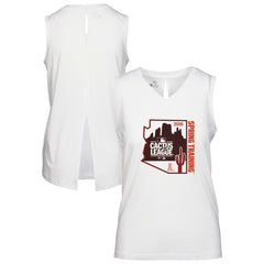 Los Angeles Angels Levelwear Women's 2026 Spring Training Paisley Ball Bold Tank White
