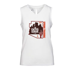 Los Angeles Angels Levelwear Women's 2026 Spring Training Paisley Ball Bold Tank White