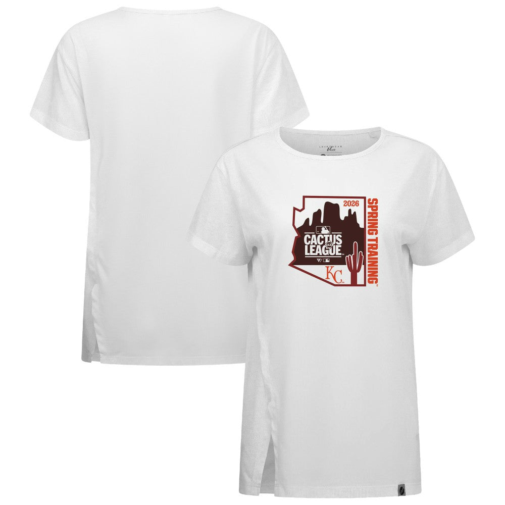 Kansas City Royals Levelwear Women's 2026 Spring Training Influx Ball Bold T-Shirt White