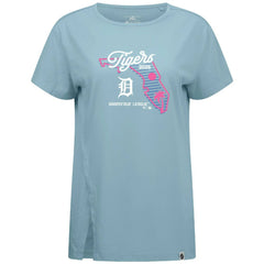 Detroit Tigers Levelwear Women's Influx Spring Training Sunrise Bold T-Shirt Blue