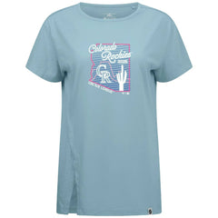 Colorado Rockies Levelwear Women's Influx Spring Training Sunrise Bold T-Shirt Blue