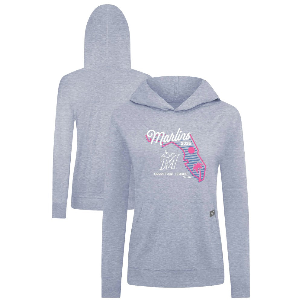 Miami Marlins Levelwear Women's Relay Spring Training Sunrise Bold Hoodie Light Blue