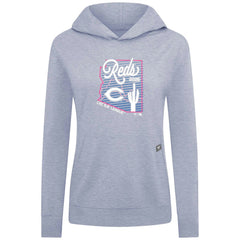 Cincinnati Reds Levelwear Women's Relay Spring Training Sunrise Bold Hoodie Light Blue