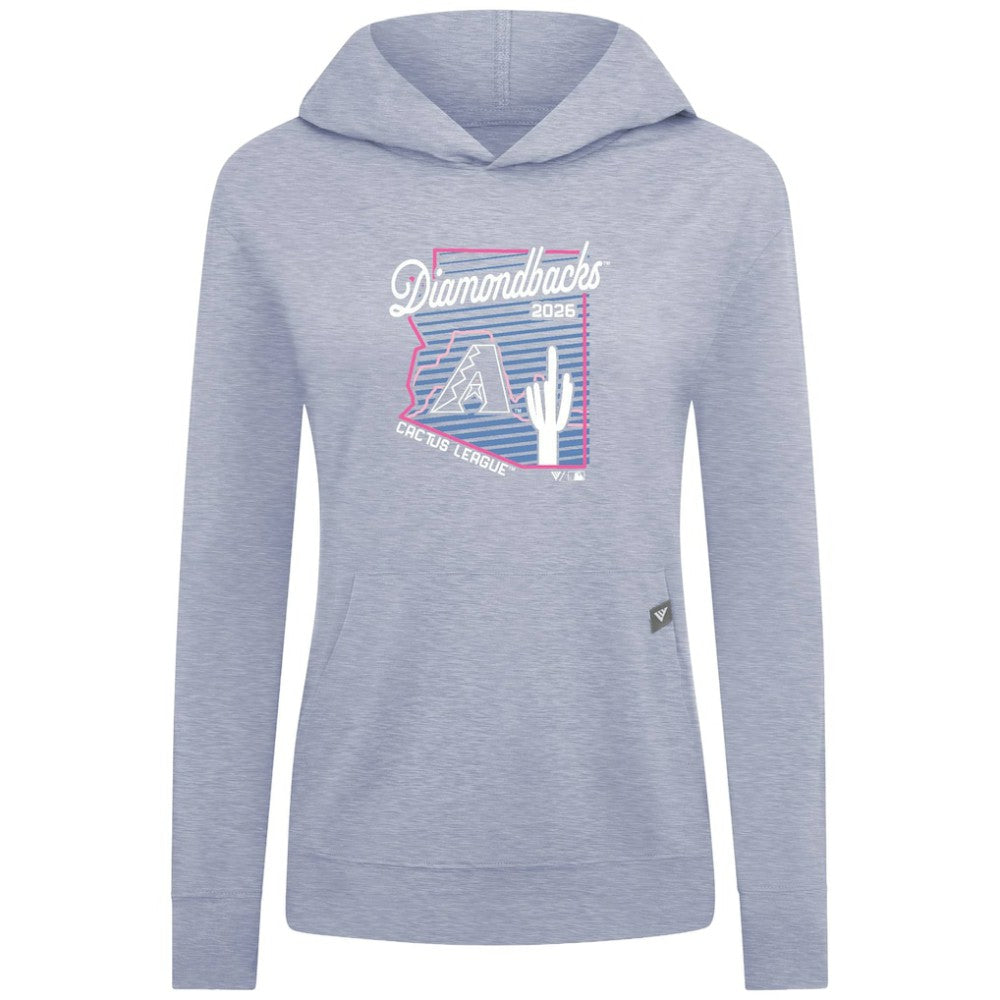Arizona Diamondbacks Levelwear Women's Relay Spring Training Sunrise Bold Hoodie Light Blue