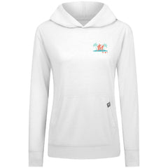 Miami Marlins Levelwear Women's Relay Spring Break Panoramic Bold Hoodie White