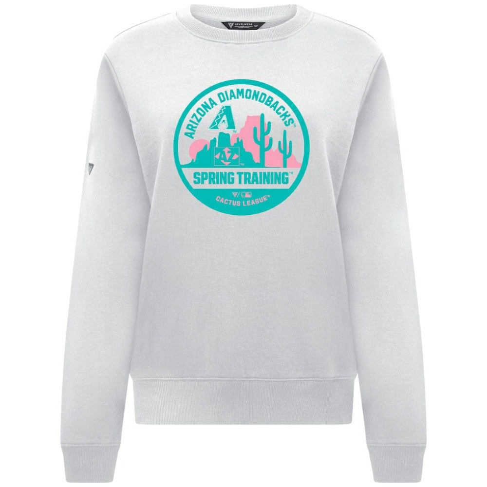 Arizona Diamondbacks Levelwear Women's Yvette Spring Training Badge Bold Sweatshirt White