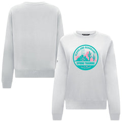 Cleveland Guardians Levelwear Women's Yvette Spring Training Badge Bold Sweatshirt White
