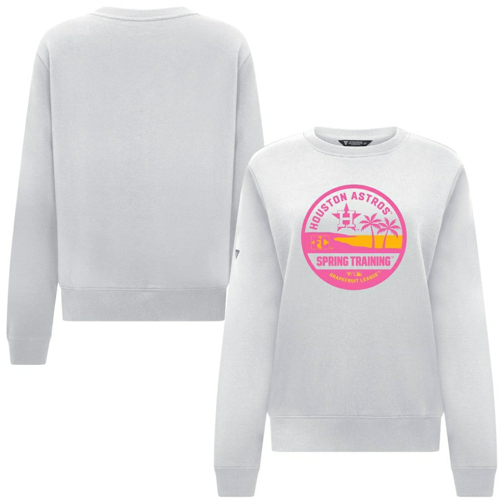 Houston Astros Levelwear Women's Yvette Spring Training Badge Bold Sweatshirt White
