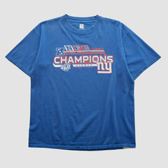 Super Bowl XLII NFL 2007 T-shirt - Blue Vintage cheap