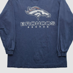Denver Broncos Delta 2000s Long Sleeve T-shirt - Navy Vintage discount