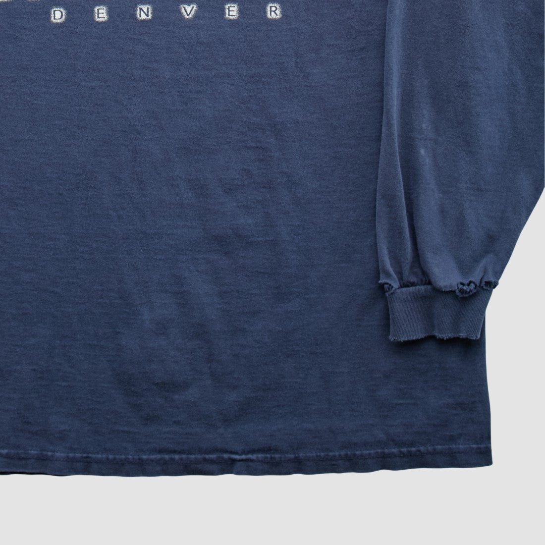 Denver Broncos Delta 2000s Long Sleeve T-shirt - Navy Vintage discount