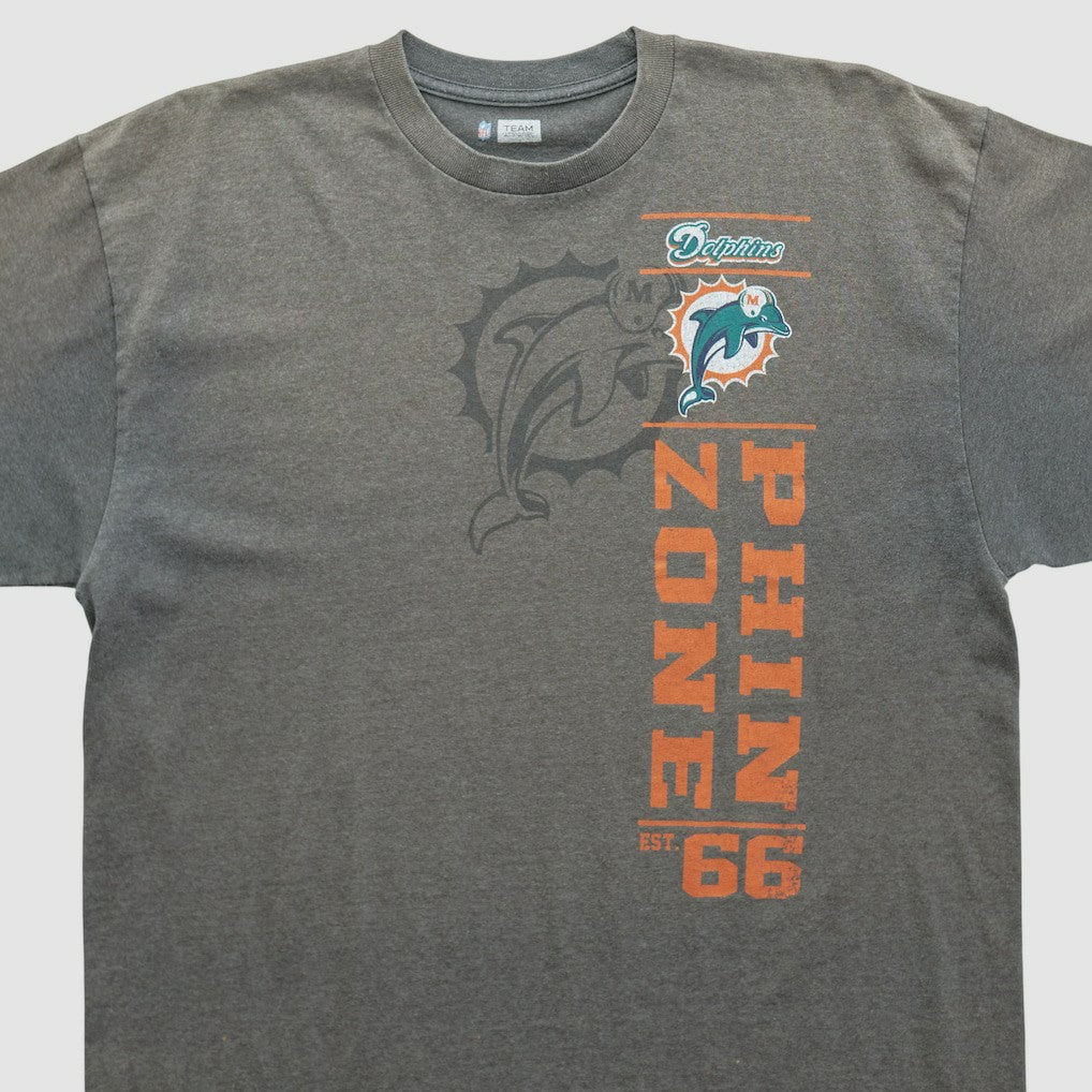 Miami Dolphins NFL 2010s T-shirt - Dark Heather Gray Vintage discount