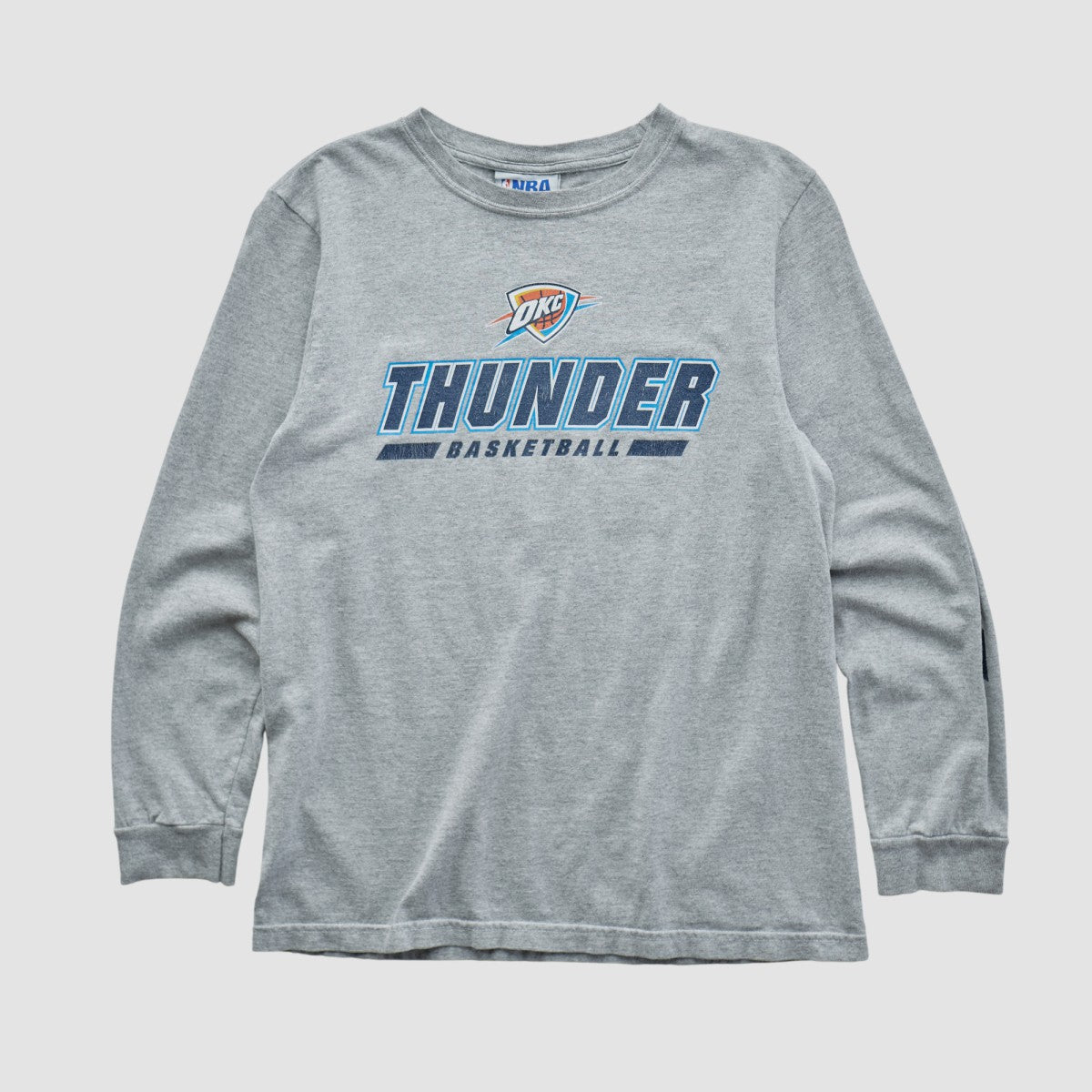 Oklahoma City Thunder NBA 2010s Long Sleeve T-shirt - Heather Gray Vintage cheap