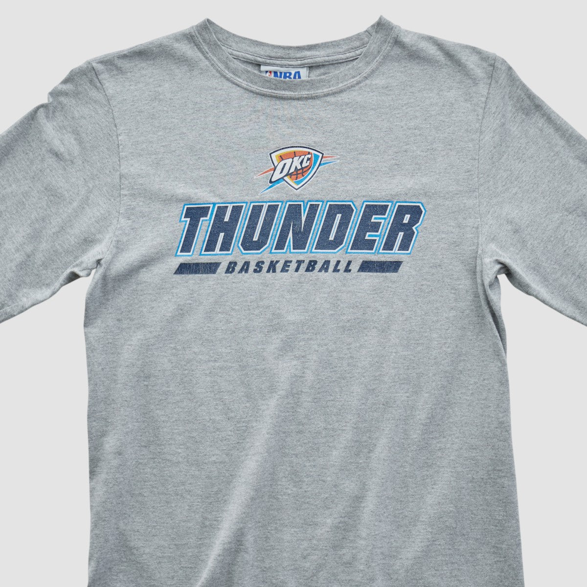 Oklahoma City Thunder NBA 2010s Long Sleeve T-shirt - Heather Gray Vintage cheap