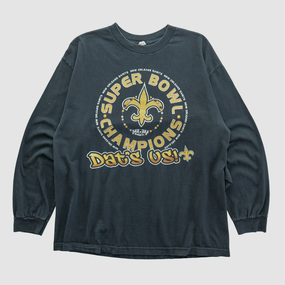 New Orleans Saints Alstyle 2010 Long Sleeve T-shirt - Black Vintage on sale
