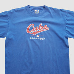 Chicago Cubs Majestic 2004 T-shirt Blue Vintage
