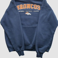 Denver Broncos 2000s Hooded Pullover Sweatshirt - Navy Vintage cheap