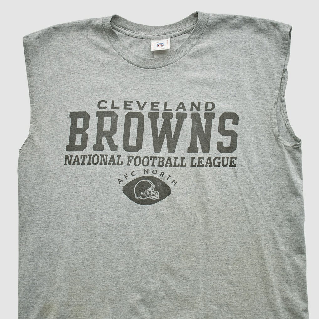 Cleveland Browns NFL 2000s Tank - Heather Gray Vintage discount