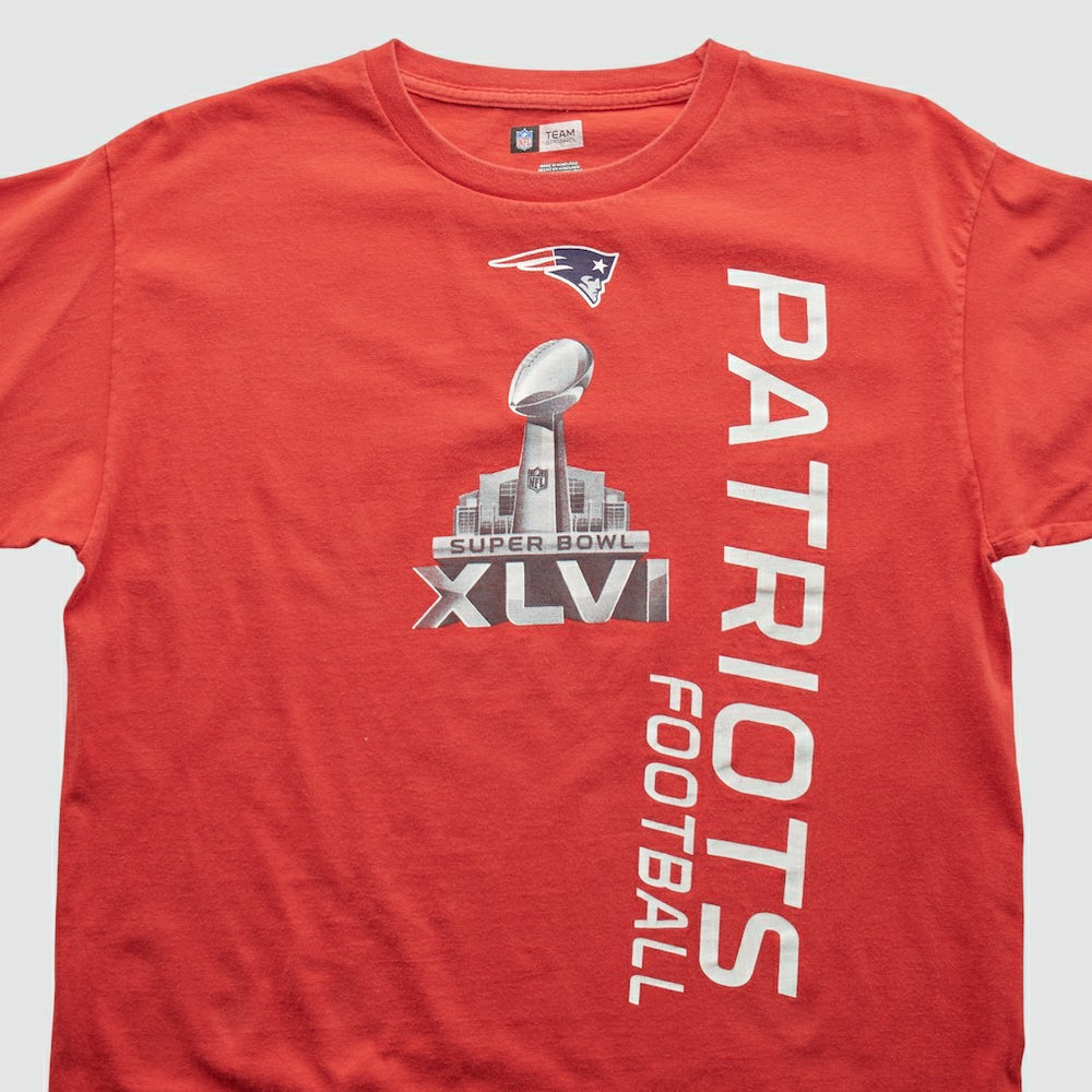 New England Patriots NFL 2012 Long Sleeve T-shirt - Red Vintage on sale