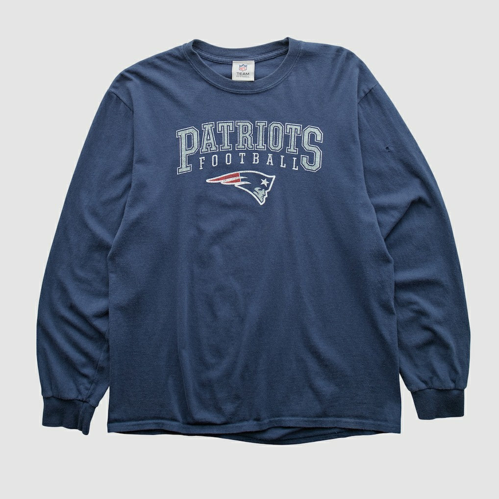 New England Patriots NFL 2010s Long Sleeve T-shirt - Navy Vintage cheap