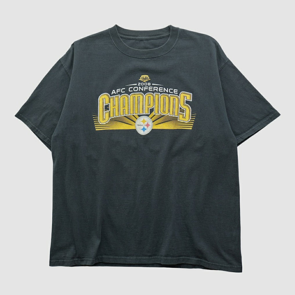 Pittsburgh Steelers 2008 T-shirt - Black Vintage outlet