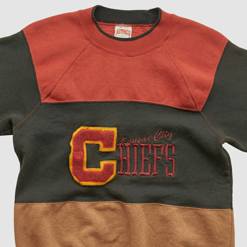 Kansas City Chiefs Nutmeg Mills 90s Pullover Sweatshirt - Clay Vintage on sale