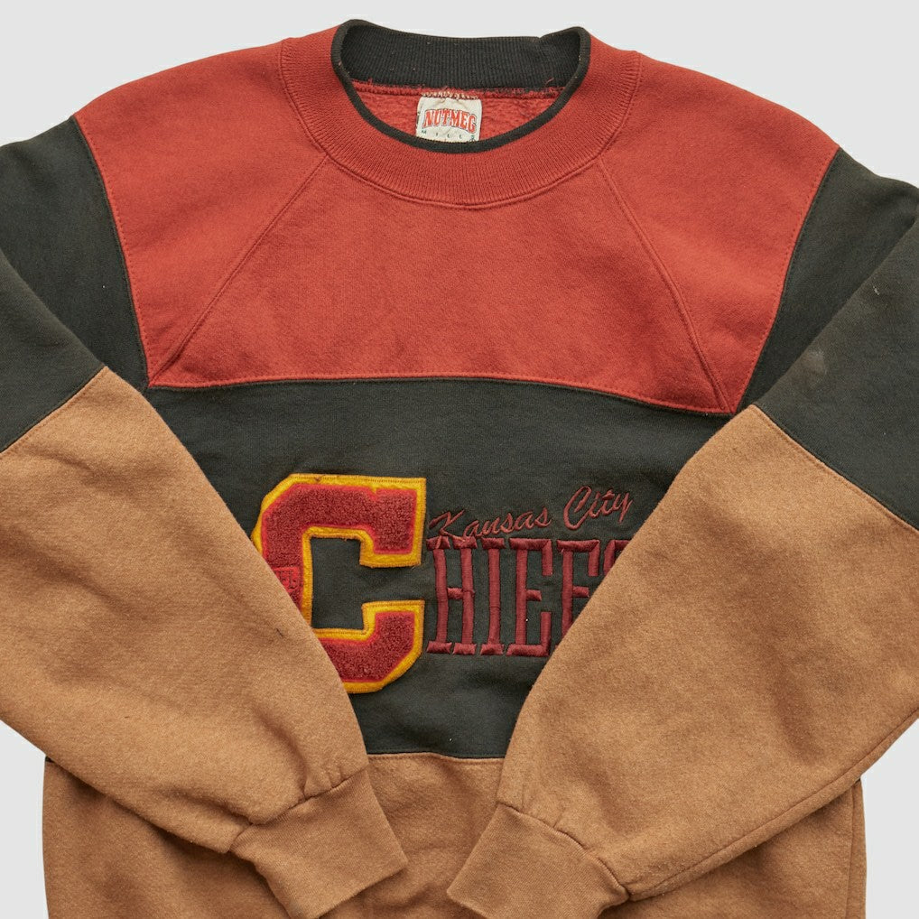 Kansas City Chiefs Nutmeg Mills 90s Pullover Sweatshirt - Clay Vintage on sale