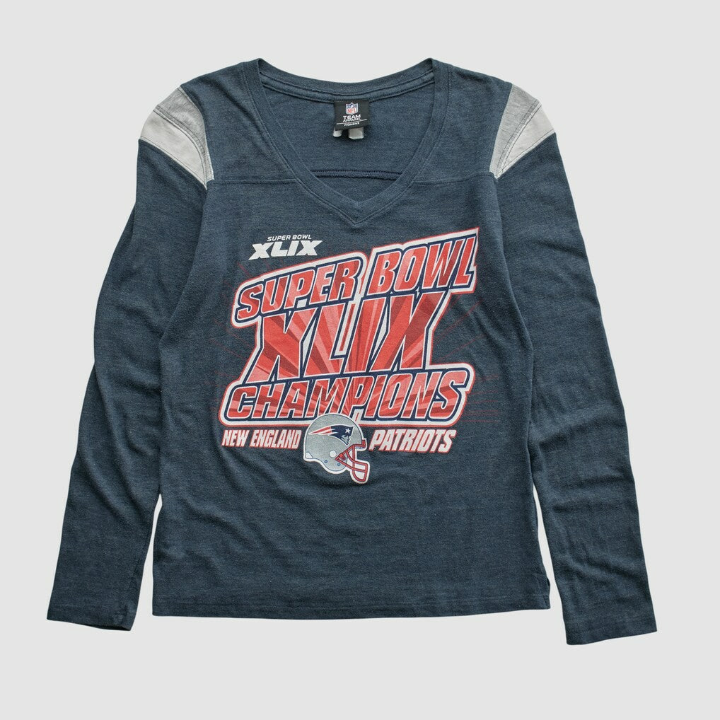Super Bowl XLIX Team Edition Apparel 2015 Long Sleeve T-shirt - Navy Vintage on sale