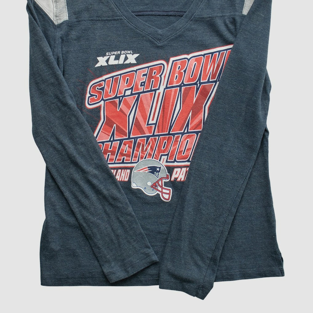 Super Bowl XLIX Team Edition Apparel 2015 Long Sleeve T-shirt - Navy Vintage on sale