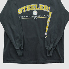 Pittsburgh Steelers NFL 2000s Long Sleeve T-shirt - Black Vintage on sale