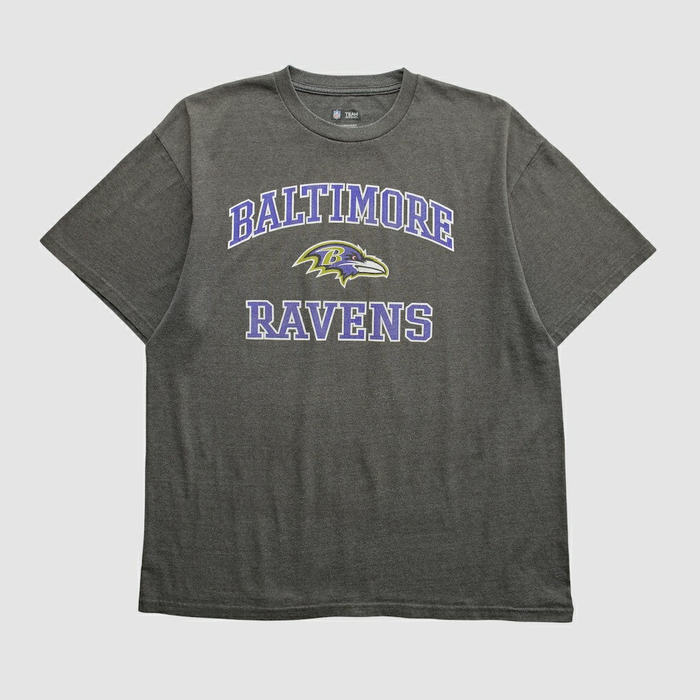 Baltimore Ravens NFL 2010s T-shirt - Dark Heather Gray Vintage discount