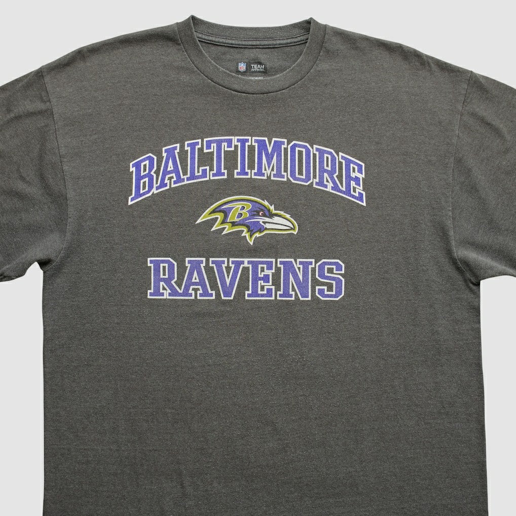 Baltimore Ravens NFL 2010s T-shirt - Dark Heather Gray Vintage discount