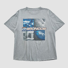 Denver Broncos NFL 2000s T-shirt - Heather Gray Vintage on sale