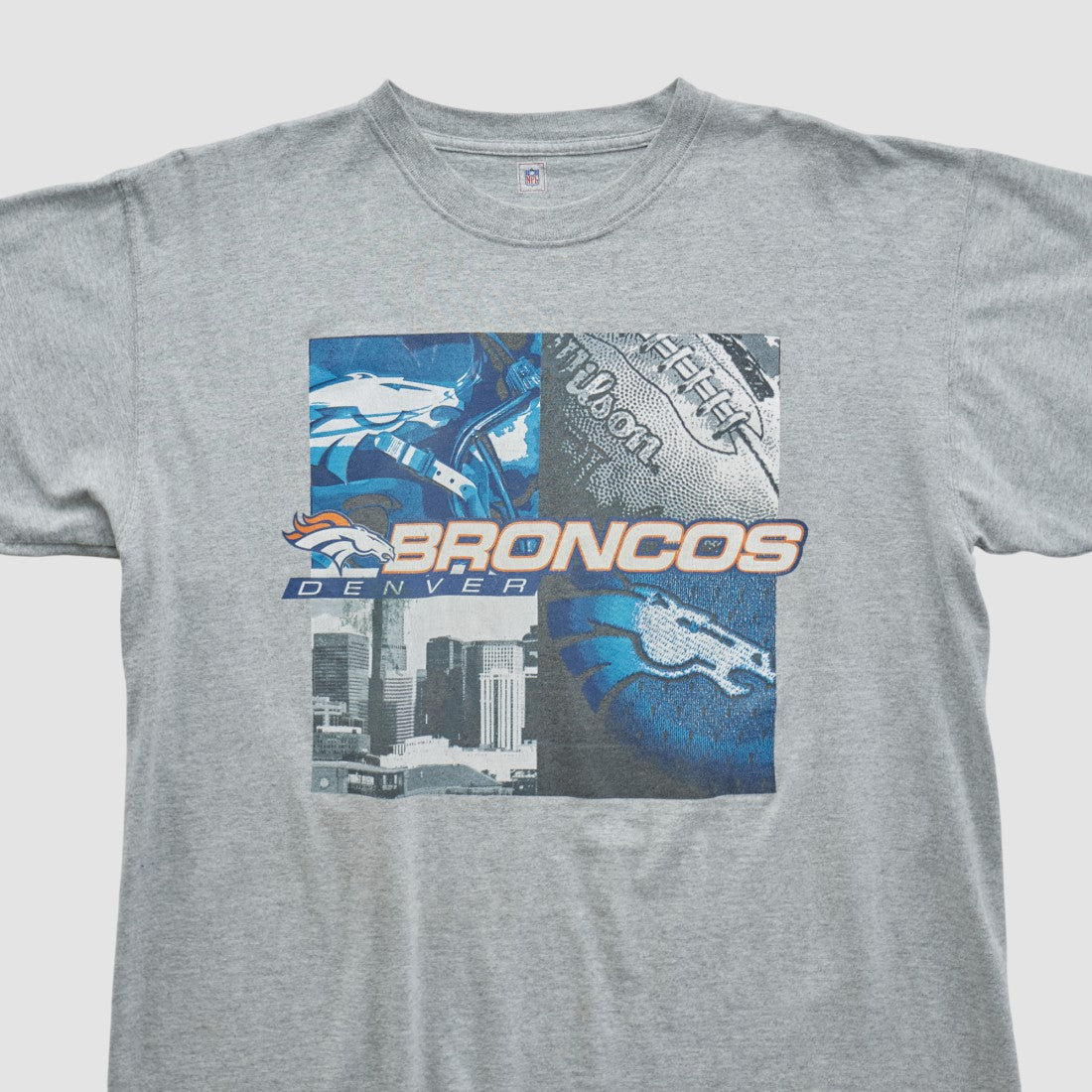 Denver Broncos NFL 2000s T-shirt - Heather Gray Vintage on sale