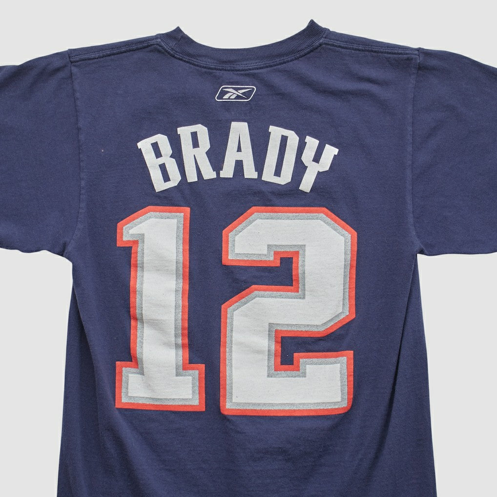 New England Patriots Reebok 2000s T-shirt - Navy Vintage for sale