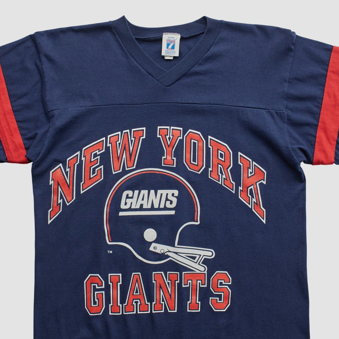 New York Giants Logo 7 90s T-shirt - Navy Vintage on sale