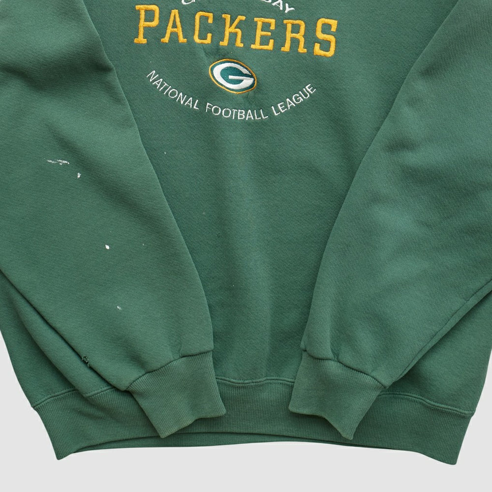 Green Bay Packers Nutmeg 90s Pullover Sweatshirt - Green Vintage online