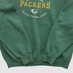 Green Bay Packers Nutmeg 90s Pullover Sweatshirt - Green Vintage online