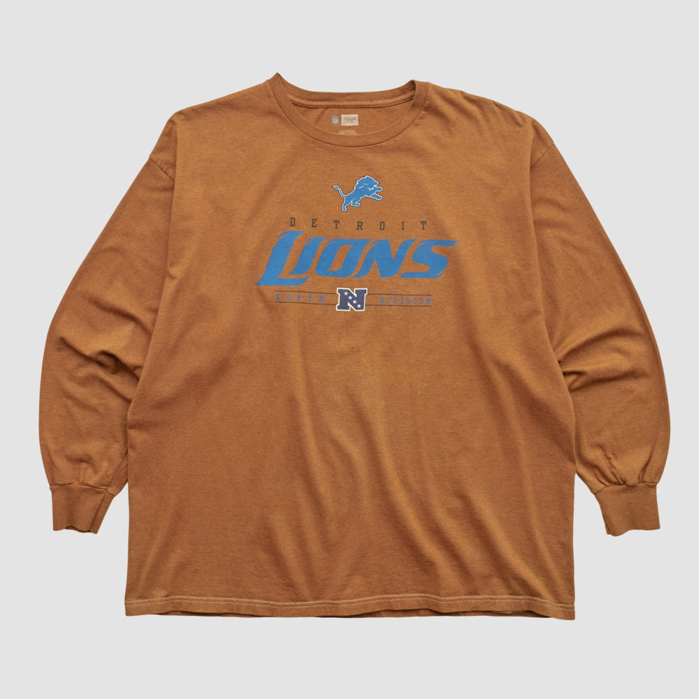 Detroit Lions NFL 2000s Long Sleeve T-shirt - Clay Vintage cheap