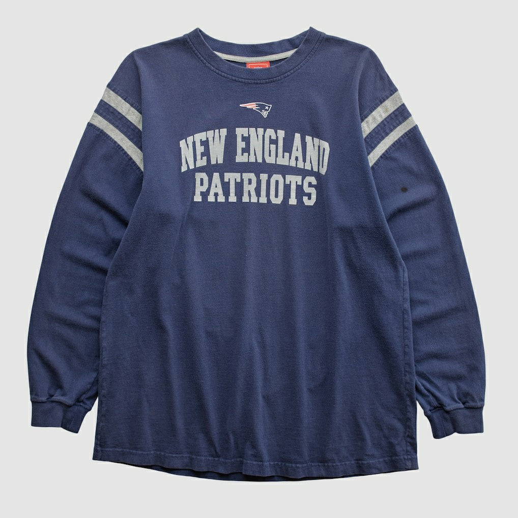 New England Patriots NFL 2000s Long Sleeve T-shirt - Navy Vintage online
